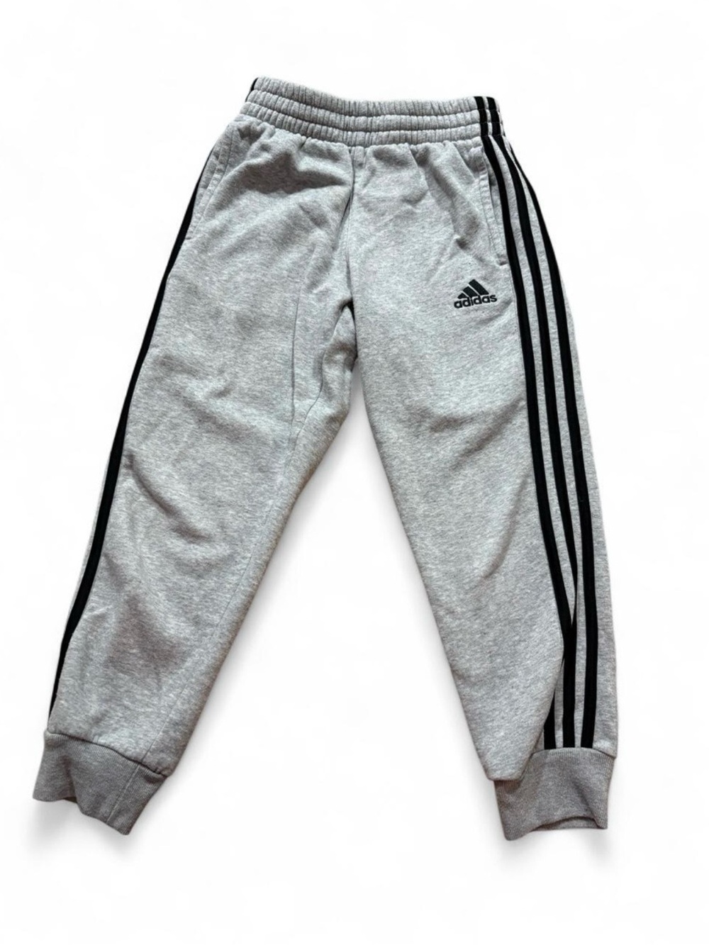 adidas Gray Sweatpants with Black Three Stripes